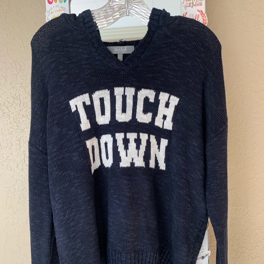 Marled Reunited Navy Blue Hoodie